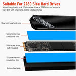 ZORBES® M.2 SSD NVMe Heat Sink 2280 Hard Disk Aluminum with Thermal Pad for PCIe SATA PC Radiator 3 PCS