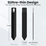 Verilux Stylus Pen Sleeve for Laptop Case Travel with Self Adhesive Backing | Black 19.2x2.8cm Elastic Lycra Pocket