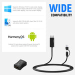 ZORBES® 6Ft 2 in 1 USB C to HDMI Cable (1920x1080P@60Hz), USB 3.1/Type C to HDMI Cable for Thunderbolt 3/4, M1/M2 Chips, Hua-wei 10 Range, Laptop, MacBook Pro/Air, Ps5, Chromebook, TV, iPad Tab