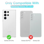 ZORBES® Phone Case for Samsung Galaxy S23 Ultra 5G Black(Only Case)