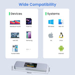 Verilux Smart M.2 Enclosure with Touchscreen and RGB, USB 3.2 Gen 2 10Gbps | NVMe and SATA SSD