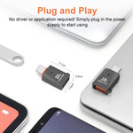 Verilux USB C Adapter for Laptop and Phone with 240W Fast Charging & 5Gbps Transfer | Zinc Alloy