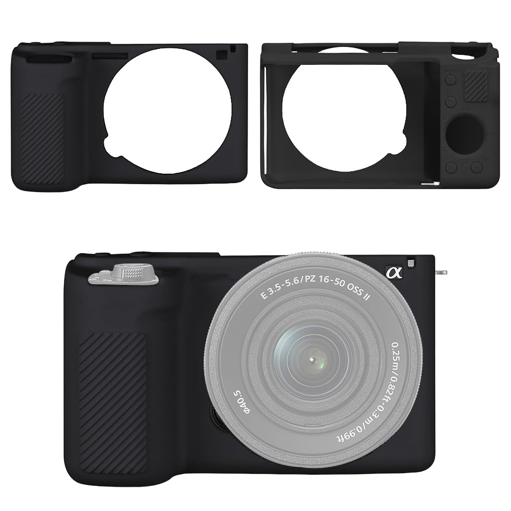 ZORBES® Compatible with Sony ZV-E10M2 Silicone Skin Cover, Soft Anti-Scratch Protective Camera Case, Shockproof Anti-Slip Grip Cover, Precise Cutout