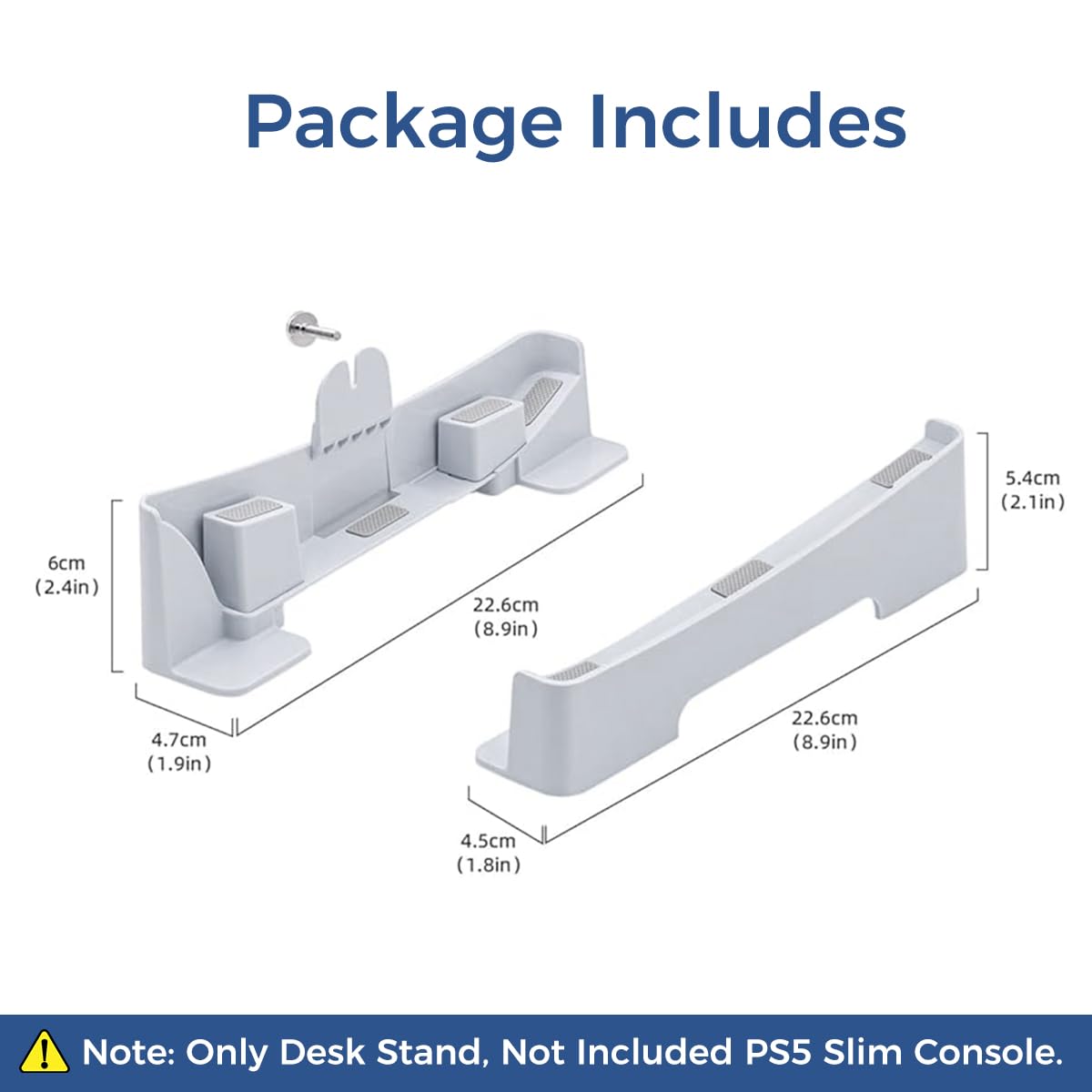 Verilux® esk Stand for PS5 Slim Console, Horizontal Stand for PS5 Slim Console, Anti-Slip Base Stand Accessories for Playstation 5 Slim Digital & Ultra-HD Edition Console, No PS5 Slim Digital Console