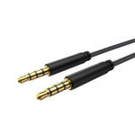 Verilux® 3.5mm Aux Cable, 9.8ft/3m 4-Pole Hi-Fi Stereo Sound 3.5mm TRRS Jack Shielded Braided Audio Cable Male