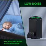 Verilux RGB Cooling Fan for Xbox Series X with 8 Color Light Effects and App Control | Low Noise Dust Screen System