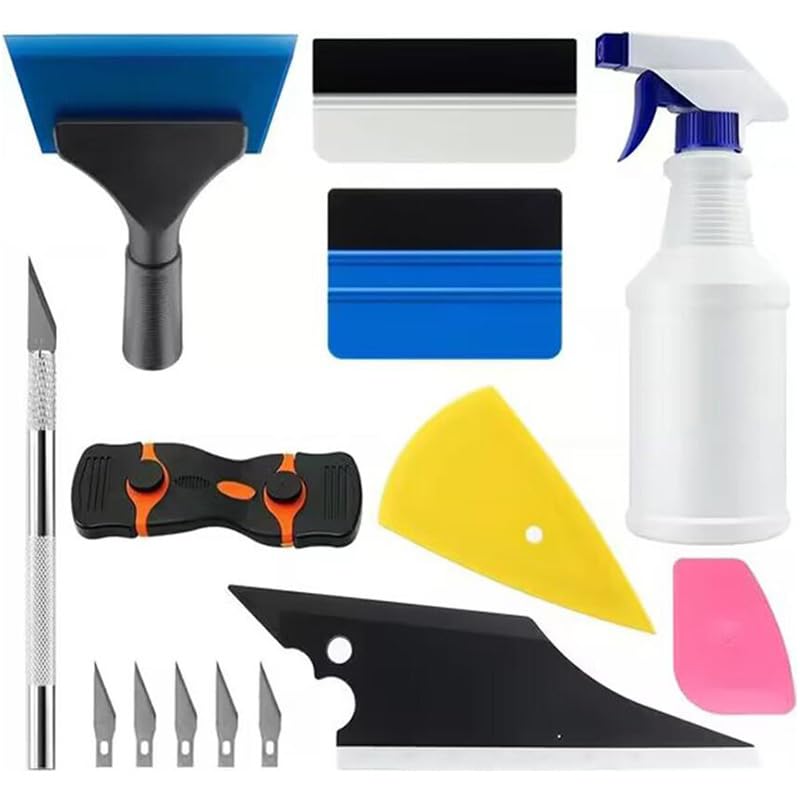 Serplex® 14PCS Car Window Tint Application Tool Kit,Car Tint Film for Window Car Paint Protective Film Application Tool Kit Auto Vinyl Wrap Installation Kit for Car,Squeegee Tool Utility Cutter Set