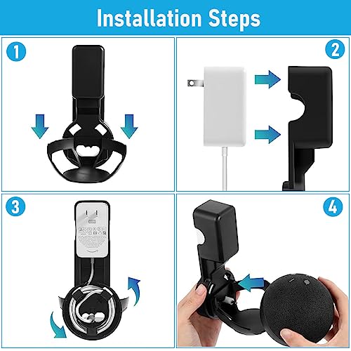 ZORBES® Alexa Stand Wall Mount for Echo Dot 4th 5th Generation with Cable Management Holder Only 2PCS