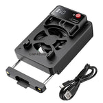 ZORBES® Live Stream SLR Camera Cooler, 5-Speed Camera Attachment Cooling Fan, USB Rechargeable Camera Cooling Fan, Secure Spring-loaded Clamp, LCD Real-time Battery Display, One Button Control