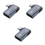 Verilux Micro USB to USB OTG Adapter for Fire TV Stick 4K and Android Devices 3 Pcs | 90 Degree Design