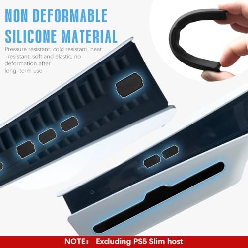ZORBES® 13 in 1 Dust Plug Kit for PS5 Slim Console, PS5 Slim Silicone Dust Plugs, Protector Antidust Cover, Optical Drive Version Digital Version Console Dust-Proof Net for PS5 Slim Game Console