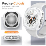 ZORBES® Rugged Bezel Case for Samsung Galaxy Watch Ultra Screen Protector 47mm - Soft TPU Bumper Face Cover for Galaxy Watch 7 Ultra 47mm Accessories