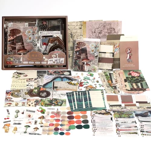 ZORBES® Vintage Journal Scrapbook Libreta Y Pegatina Tape Kit 155pzs