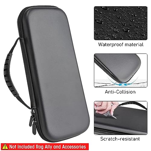 ZORBES® Oxford Fabric Carrying Case for Rog Ally Accessories Portable Handbag with 10 Game Cartridges Slot Waterproof Protective Storage Bag Black 2PCS