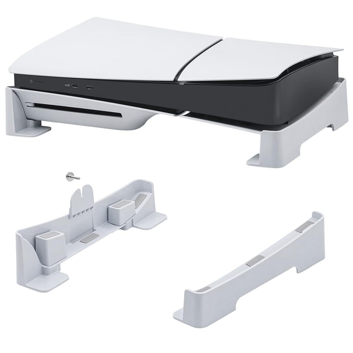 Verilux® esk Stand for PS5 Slim Console, Horizontal Stand for PS5 Slim Console, Anti-Slip Base Stand Accessories for Playstation 5 Slim Digital & Ultra-HD Edition Console, No PS5 Slim Digital Console