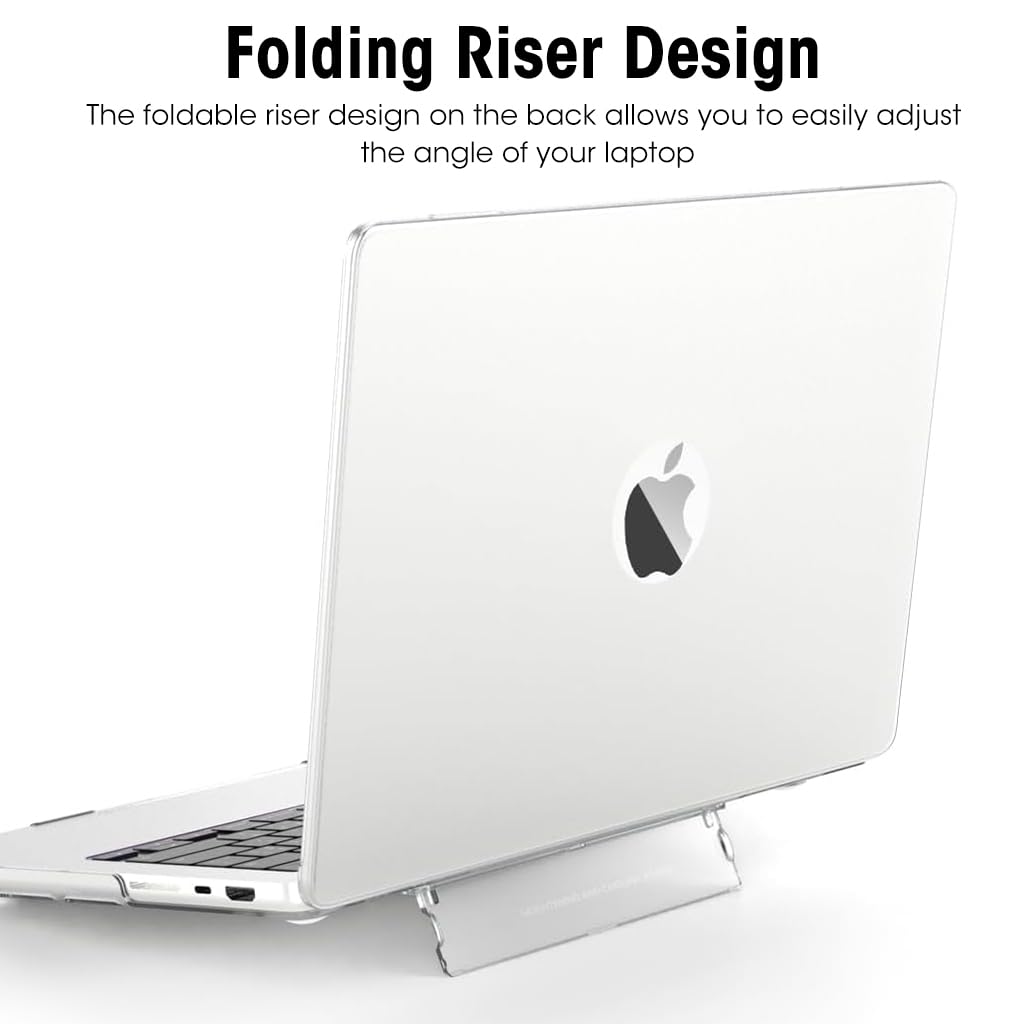 ZORBES® Case for MacBook Air 13.3 inch M1 A2337 A2179 A1932 with Foldable Kickstand Laptop Cover for Apple 2025 2024 2022 Release 13 Matte Plastic Hard Shell 2PCS