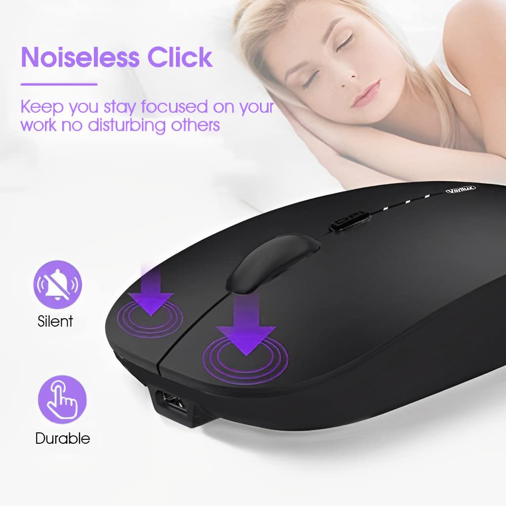 2.4G Wireless Mouse Rechargeable (Black)