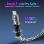 Verilux Type C Cable 4.9 ft for Fast Charging and 20Gbps Data Transfer | Supports 4K 60Hz Display