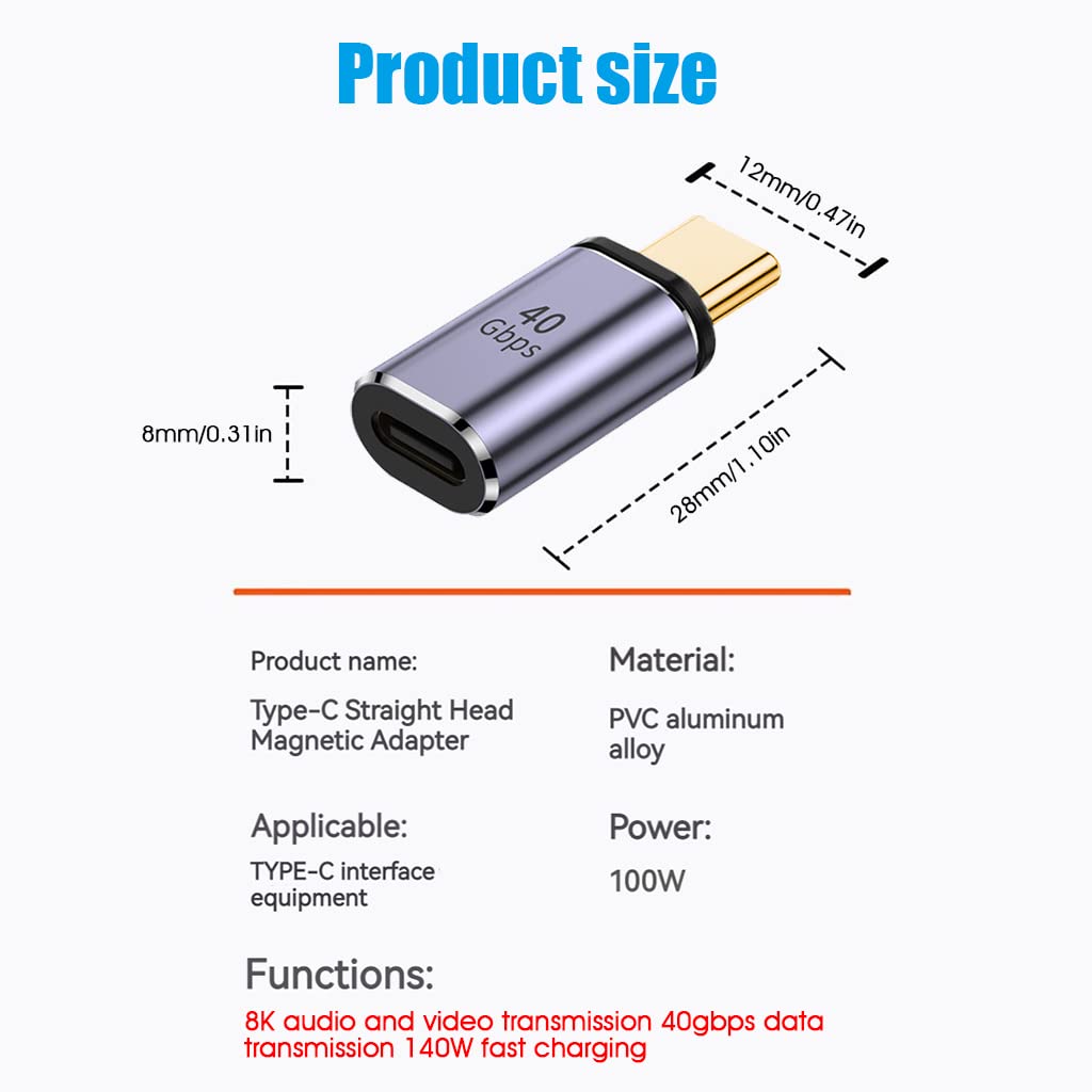 Magnetic Type C Adapter USB 4.0