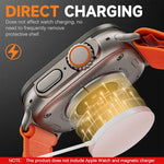 ZORBES® 2 Pack for Apple Watch Ultra 2 / Ultra 1 Screen Protector 49mm, 25 Degree Privacy 9H Tempered Glass Titanium Alloy Frame Touch Sensitive Waterproof HD Glass Film for iWatch Ultra 49mm