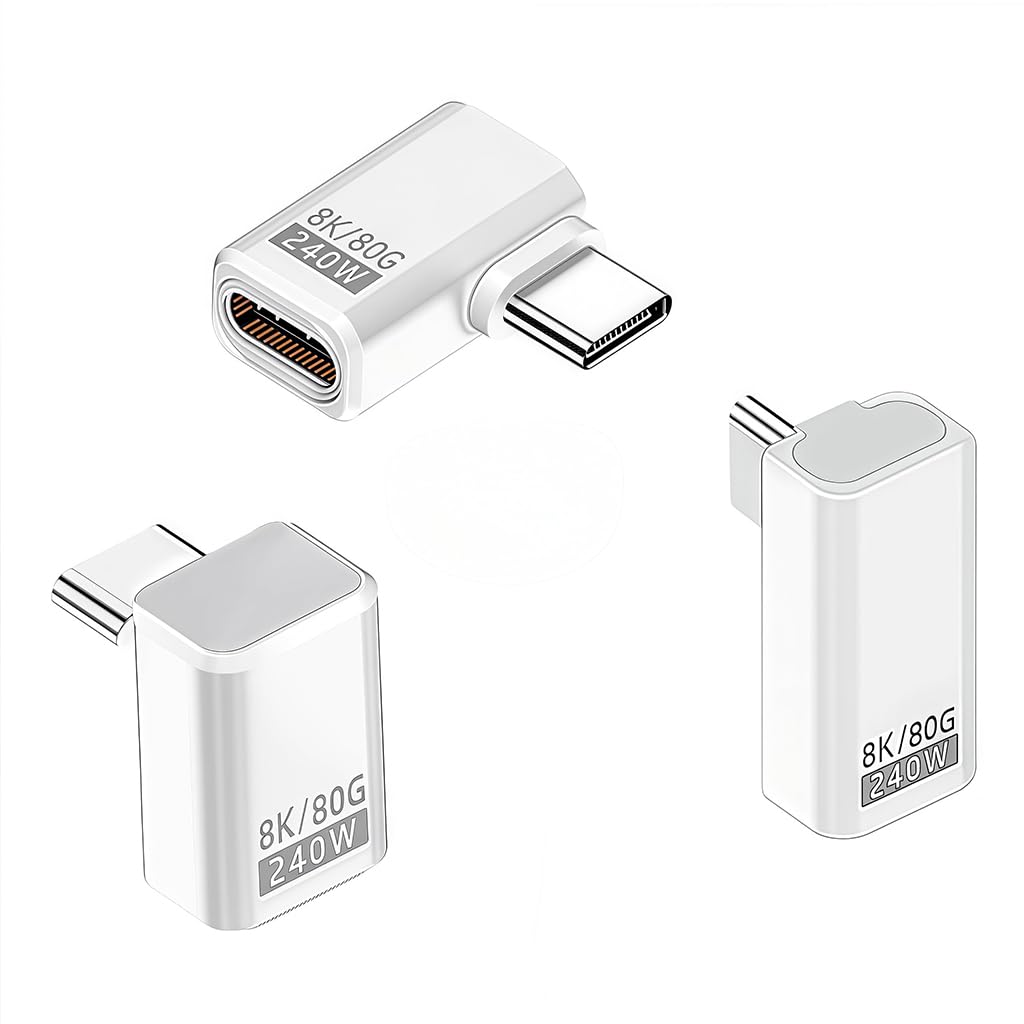 Verilux Type C Adapters for Steam Deck and Switch with 240W PD, 80Gbps & 8K Output | 3 Right Angle Styles