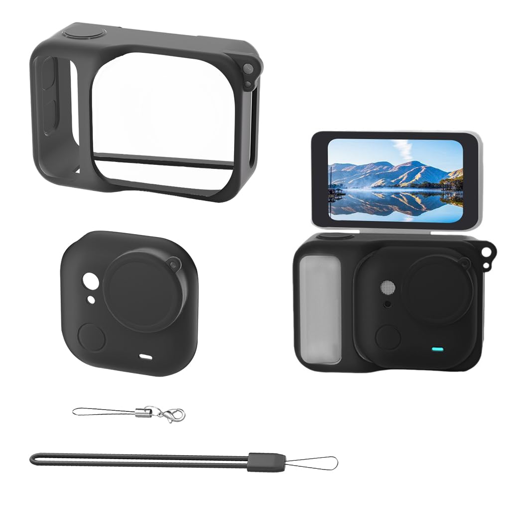 ZORBES® Compatible with Insta360 Go Ultra Silicone Action Camera Case and Lens Protector Cover, Scratch-Resistant Dust-Resistant Shield for Dependable Daily Use and Smooth Handling with Secure