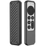 Verilux 2021 Silicone Protective Case for Apple 4K HD TV Siri Remote 2nd Gen - Anti-Slip Durable Silicone Shockproof Rubber Cover - Skin-Friendly Washable Protective Cover Sleeve (Black)