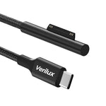 Verilux Type C Charging Cable for Surface Laptop featuring Magnetic Connector and 5.9ft Nylon Braided Design