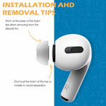 Verilux AirPods Pro Ear Tips Replacement with Memory Foam and Anti Slip Fit | 3 Pairs S M L Grey