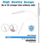 ZORBES® 2.5mm Jack Cable USB to DC Charging for Toy Beauty Product Magic Mate White 3 PCS