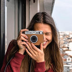 ZORBES® 3PCS PU Case for Fujifilm Mini EVO Instant Camera Anti-Scratch Fashion Vintage Brown Protective with Removable Shoulder Belt