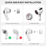 ZORBES® 4 Pairs Ear Tips for Air Pods Pro and Pro 2 Silicone Anti-Slip Earbuds Eartips Cover Replacement XS S M L 3 PCS