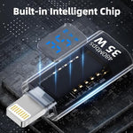 Verilux® USB C to Lightning Adapter with LED Display Support PD 35W Fast Charging 480Mbps Data Sync Real Time Power Universal Connector for iPhone iPad iPod 2PCS