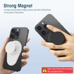 ZORBES® Magnetic Mobile Back Holder Grip Magnetic Phone Grip Strong Magnet Phone Grip Holder for iPhone12, 13, 14 Series Phone Holder for Hand Phone Stand Holder for MagSafe (Only Phone Grip)