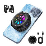ZORBES® Phone Cooler for Gaming, Magnetic Mobile Cooler with 4 Level Modes, LCD Display & RGB Light, Semiconductor Technology Gaming Cooler with Clips for iOS & Android Phones