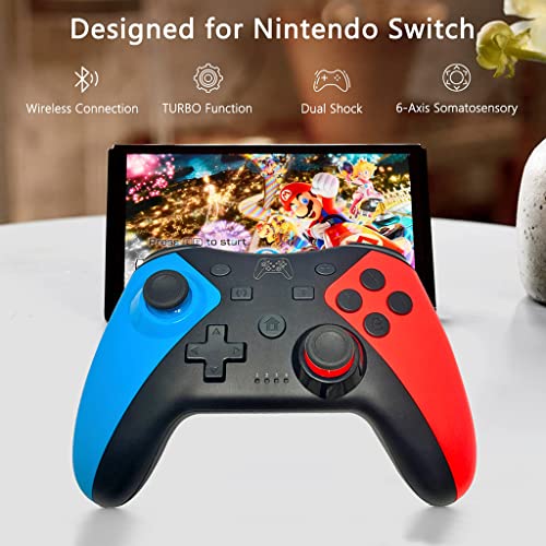 ZORBES® Wireless Pro Controller for Switch OLED/Switch Pro/Switch Lite Remote Pro Controller Gamepad Joystick with Dual Vibration,Gyro Axis,Rechargeable Remote Switch Controller Gamepad