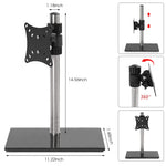 ZORBES® Monitor Stand,for Desk Monitor Stand for Table 13 to 37 inch Desk Monitor Stand Freestanding VESA Steel Monitor Stand Tempered Glass Base