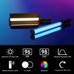 ZORBES® Rgb Led Light Stick For Photography, Photography Light With Rgb Cct Hsi Mode, 3000K-6500K Adjustable, 18 Fx Light Effect, Barndoor, 4600Mah Battery For Youtube, Photoshoot Livestream