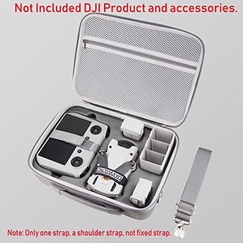 ZORBES® Carrying Case for DJI Mini 3 Pro, Portable Compact Storage Bag Hard Case Set with Strap Storage Travel Case Compatible with DJI Mini 3 Pro Drone Controller (Only Case, Not Include DJI Product)