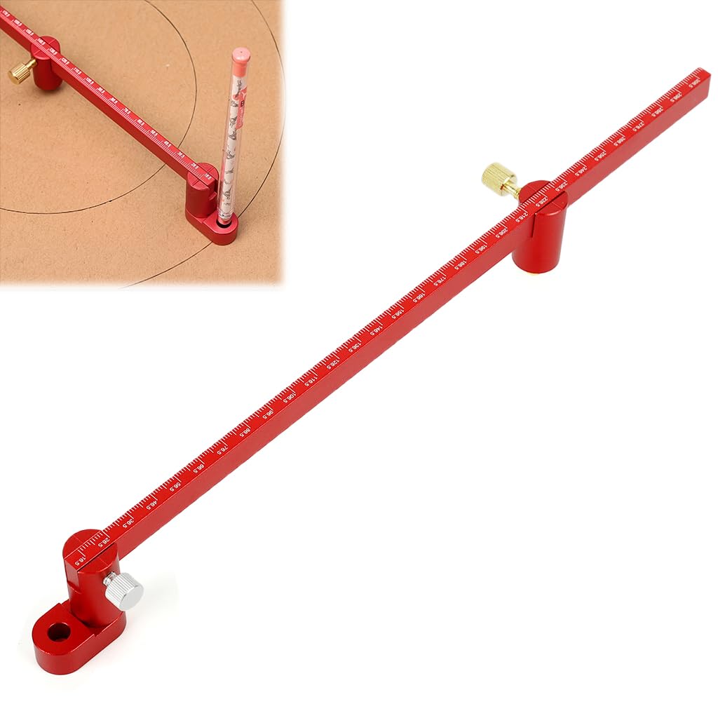 Serplex® 300mm Woodworking Compass Scriber Precision Aluminum Alloy Circle Ruler Marking Gauge with Adjustable Arms for Arc Drawing and Parallel Line Scribing Woodworking Layout Tool for Wood Projects