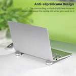 Verilux® Laptop Cooling Pad, 2 Pack Portable Laptop Stand Foot for Elevation and Tilt, Providing 8 ° Tilt,Anti-Slip Silicone,Laptop Cooling Stand (Grey)