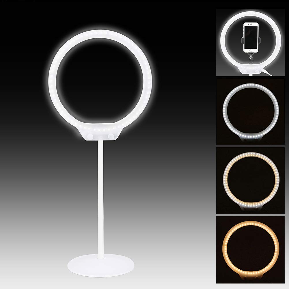 Verilux Ring Light for Video Conferences and Makeup featuring 10 in Design | Adjustable 3200–5500K Dimmable LED