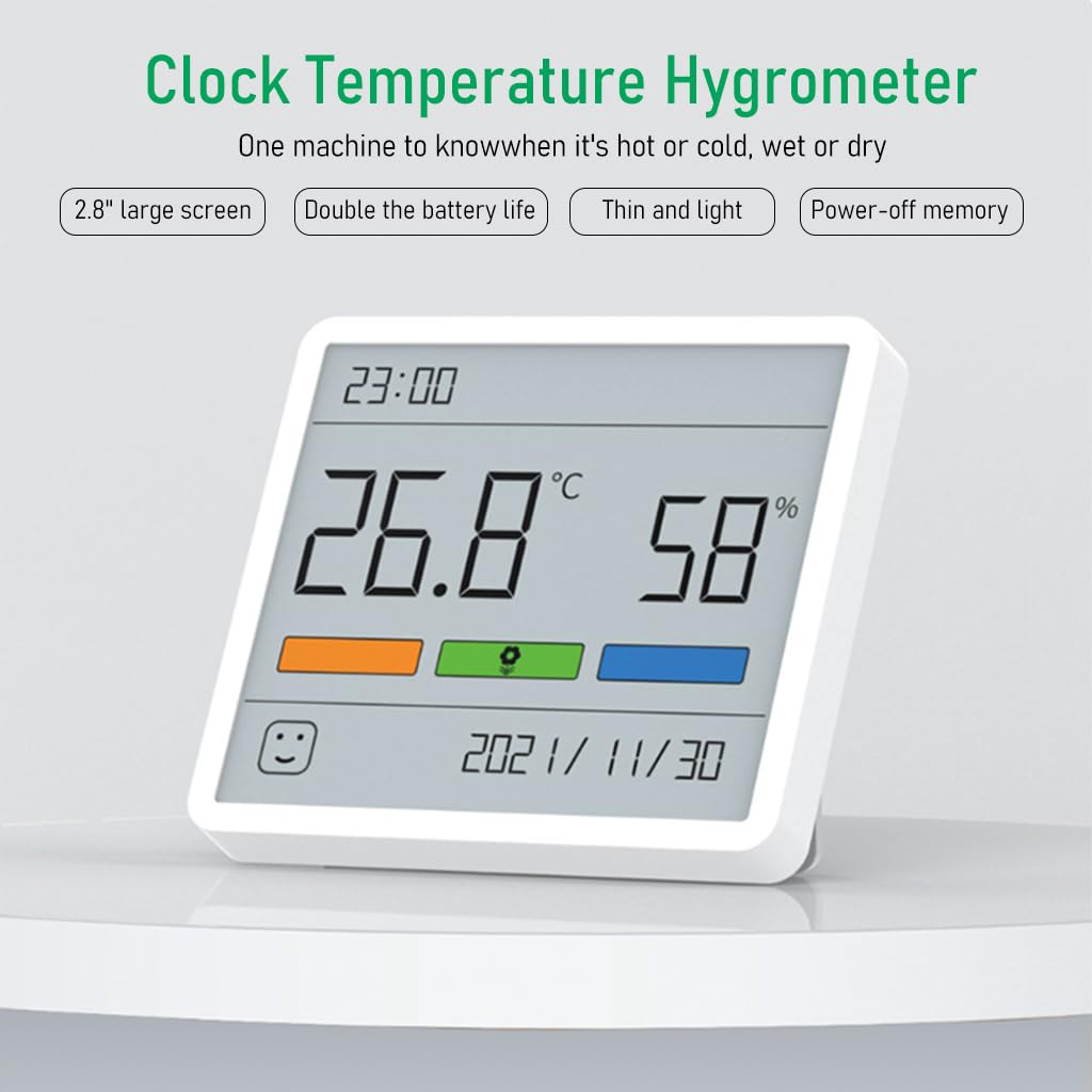 ZORBES® Indoor Humidity Temperature Thermometer 2.8'' LCD Digital Temperature Room Hygrometer Gauge Accurate Humidity Meter for Indoor Thermometer Temperature Monitor for Home Office Green House