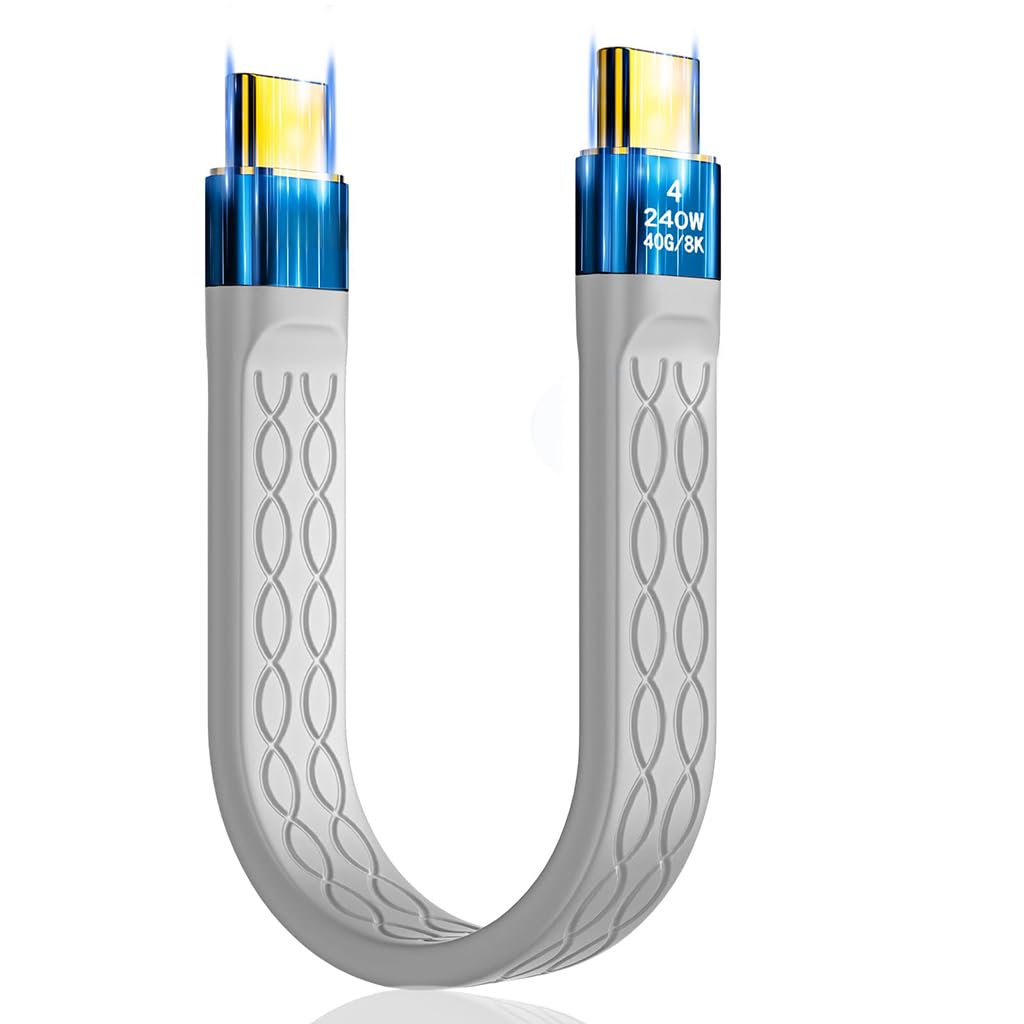 Verilux Type C Cable for Fast Charging featuring 240W PD and 8K Video Output | Grey