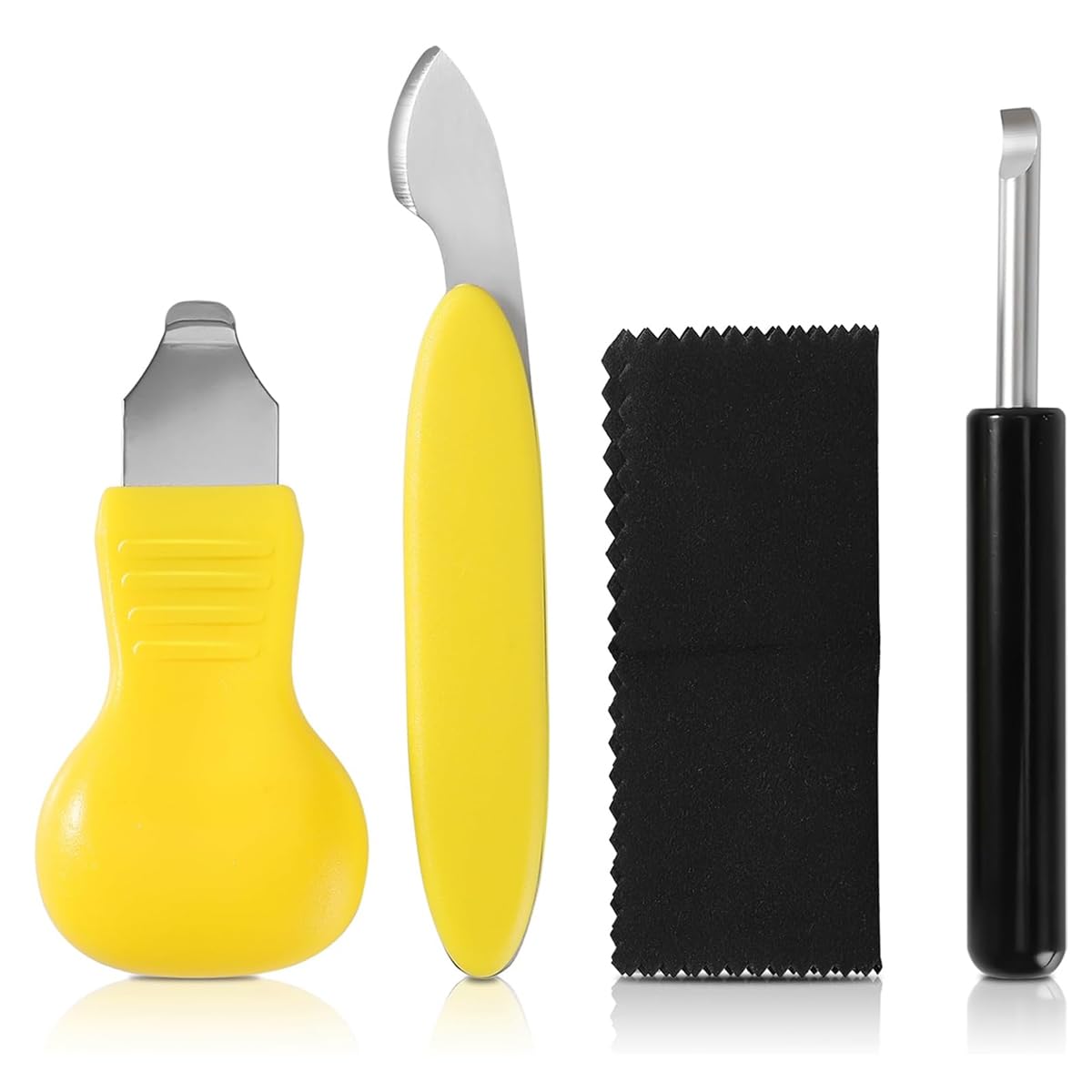Serplex® 4Pcs Watch Back Removal Tool Kit, Multi Pry Openers with Cleaning Cloth, Watch Back Opening Tools, Scratch-free Safe Watch Back Removal Tool Kit for Battery Replacement, Watch Repair
