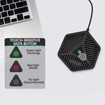 Verilux Conference USB Microphone for PC Laptop, Plug & Play Noise Cancellation Condenser Mic with 360 Omnidirection, Portable Condenser Microphone with Mute Key for Skype Online Class Windows Mac OS