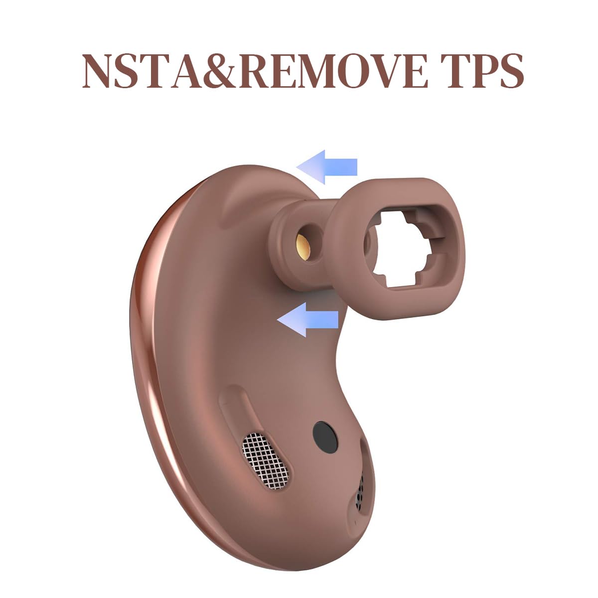 Verilux Earbuds Tips for Galaxy Buds Live with Non Slip Design and 6 Pairs Silicone Fit | Brown