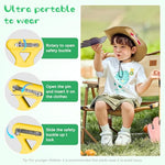 ZORBES® Waterproof AirTag Holder Cartoon Dino Yellow Brooch Pin Silicone Anti-Lost for Kids Luggage Bag Backpack 2PCS