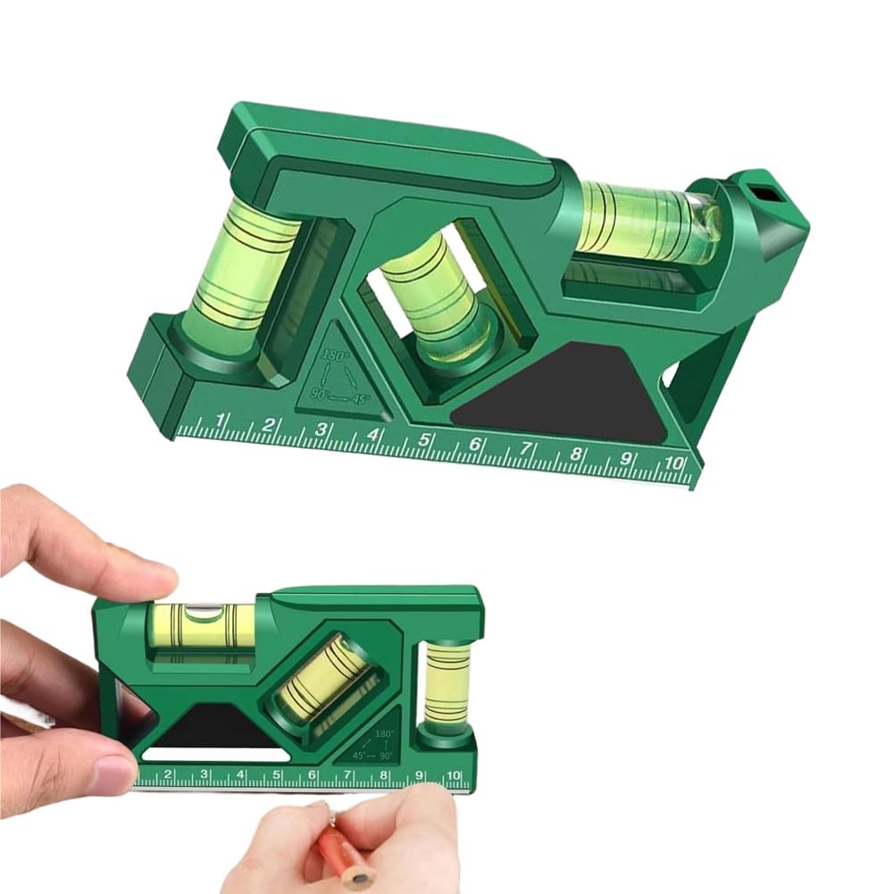 Serplex® Magnetic Level Tool with 3 Bubble Vials for Horizontal Vertical & 45° Angles, Durable ABS Body, Strong Magnetic Base, High Precision Leveler for Construction, HVAC, Home & Office Projects
