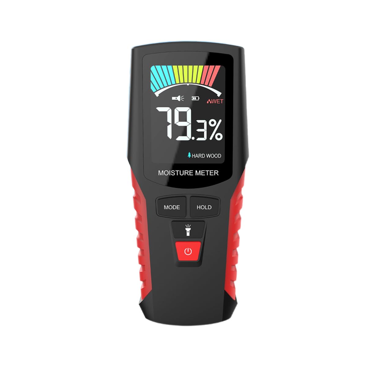 Serplex® Wood Moisture Meter Pinless Design With Light, Compatible With Wall Moisture Meter Lcd Color Display, 4 Mode Moisture Sensor For Firewood, Lumber, Masonry (9V Battery Not Included)